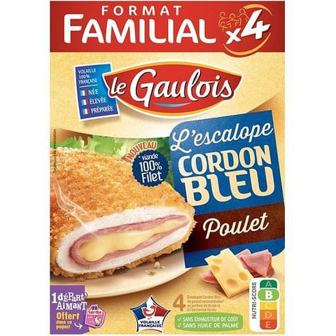 Le Gaulois L'escalope cordon bleu au poulet 4 pieces - Format Familial - 400g freeshipping - Mon Panier Latin