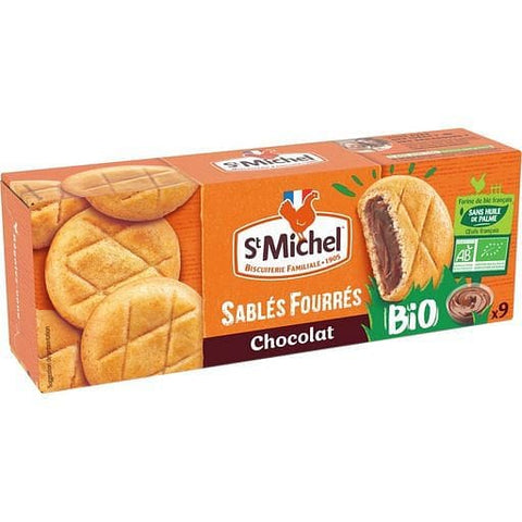 ST Michel Biscuits sables bio fourres au chocolat sans huile de palme 9 biscuits 135g freeshipping - Mon Panier Latin