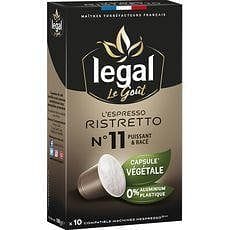 Legal Cafe espresso ristretto en capsule vegetale compatible Nespresso 50g freeshipping - Mon Panier Latin