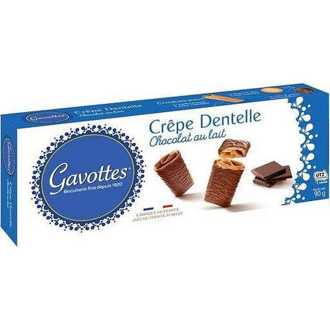 Gavottes Biscuits crepes dentelles enrobees au chocolat au lait 90g freeshipping - Mon Panier Latin