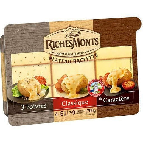 RichesMonts Plateau de 3 fromages a  raclette tranches 4 a  6 personnes 700g freeshipping - Mon Panier Latin