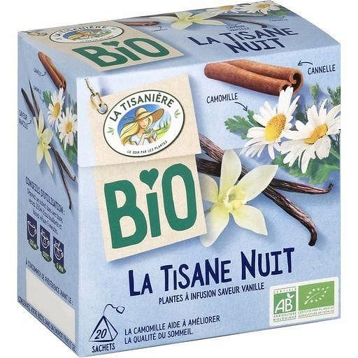 La Tisaniere Infusion organic night vanilla 20 bags – Mon Panier Latin