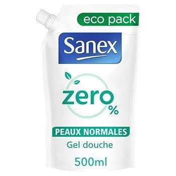 Sanex Gel douche 0% Peaux normales Recharge - 500ml freeshipping - Mon Panier Latin