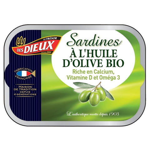 Le Tresor des Dieux Sardines detox a  l'huile d'olive bio 115g freeshipping - Mon Panier Latin