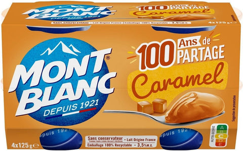 Mont Blanc Creme dessert saveur caramel les 4 pots de 125g freeshipping - Mon Panier Latin