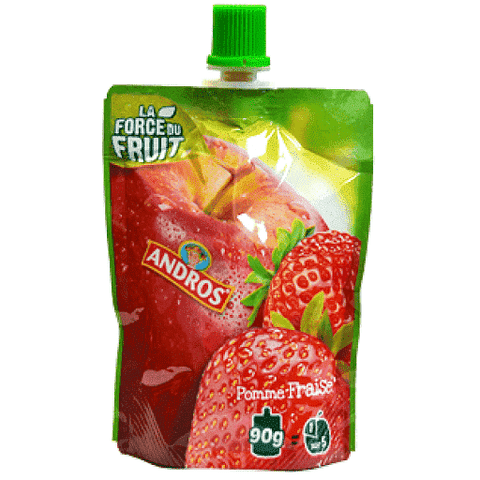 **stop**Andros Gourde pomme fraise 1x90g freeshipping - Mon Panier Latin